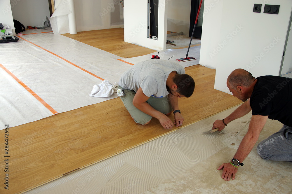 Pose de parquet massif parquet flottant à Carla-Bayle