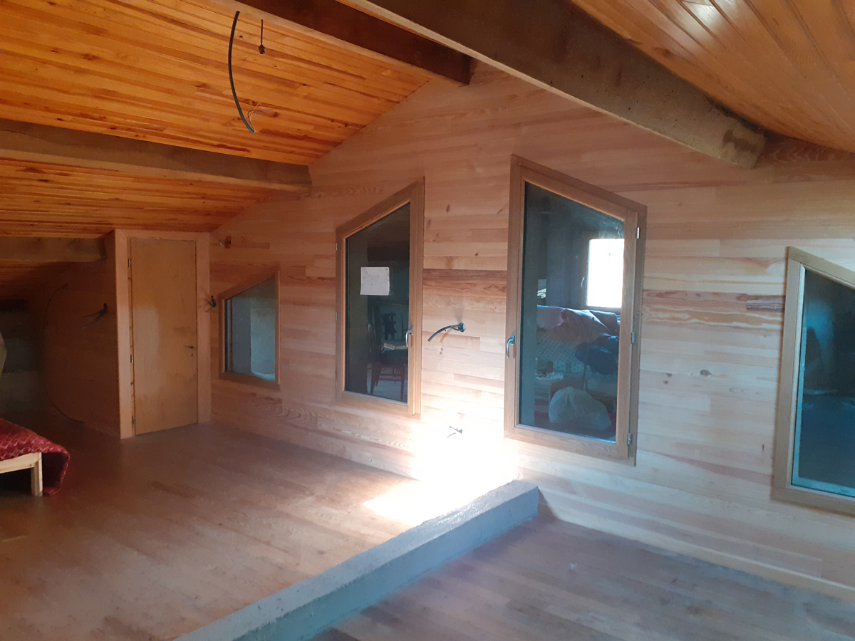 Pose de sol en bois
